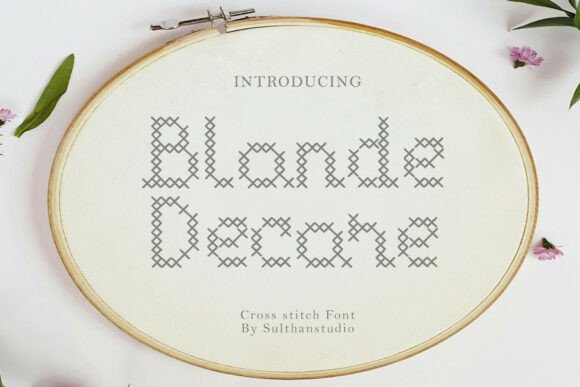 Blonde Decore: A Cross-Stitch Display Font for Digital Craft
