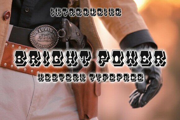 Brightpower: A Display Font with Western Charm for Web Design