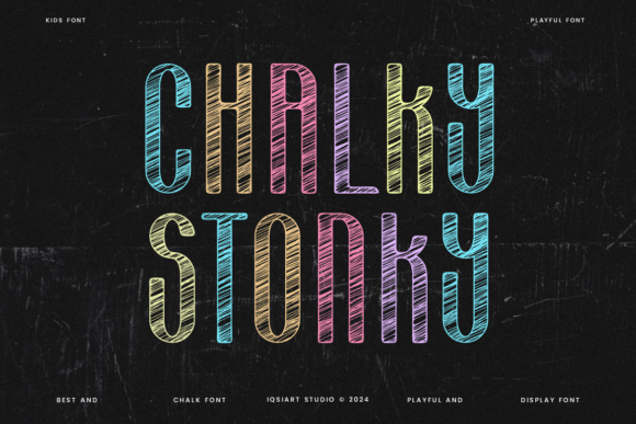 Chalky Stonky Font: A Playful Display Typeface for Branding