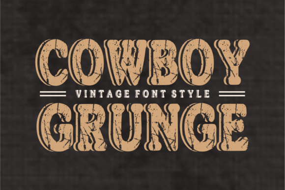 Cowboy Grunge Font: A Display Typeface That Brings Rugged Character to Your Brand