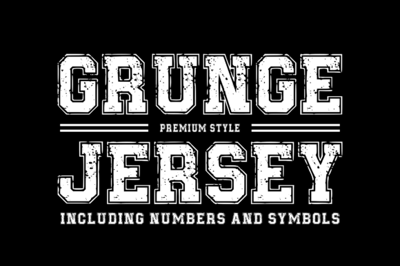 Grungejersey Regular: A Gritty Display Font for Crafters