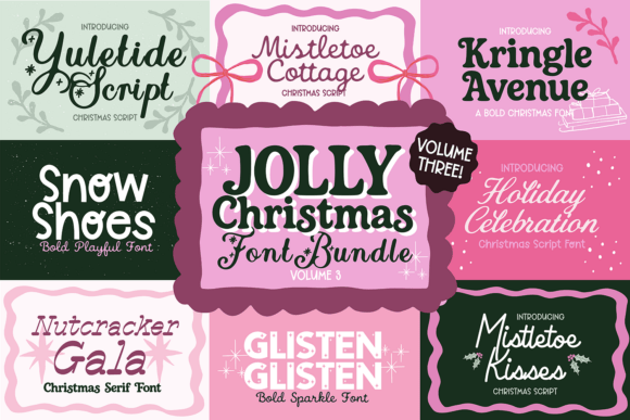 Jolly Christmas Bundle Vol3: A Display Font Collection for Holiday Publishing