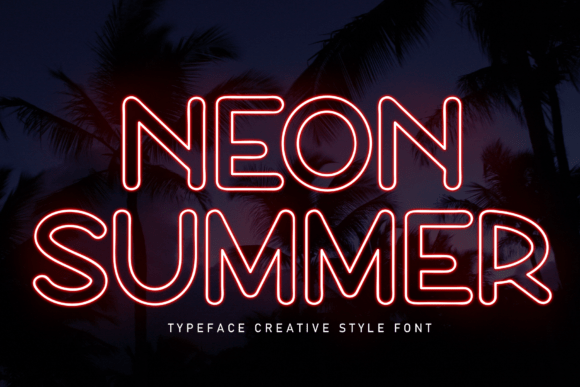 Neon Summer Font: A Display Typeface for Campaign Design