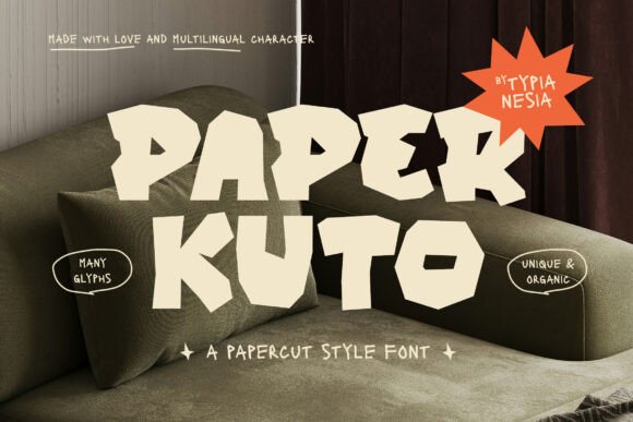 Paper Kuto: A Display Font for Handcrafted Campaigns