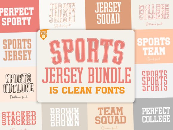 Sports Jersey Bundle: A Display Font for Handmade Products