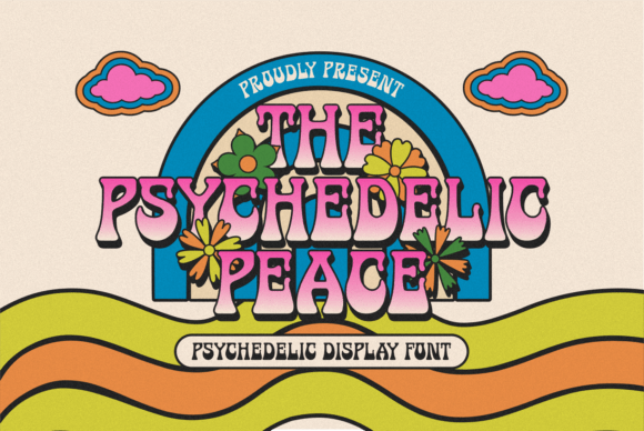 The Psychedelic Peace: A Display Font for Retro Editorial Design