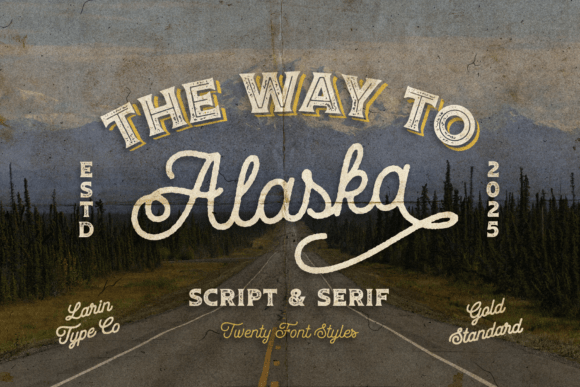 Way to Alaska: A Vintage Font for Editorial Storytelling